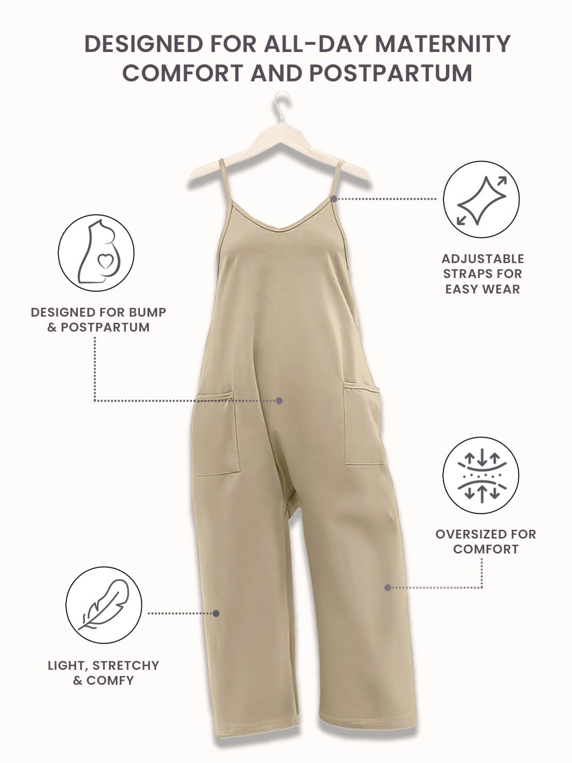 SERENITY MATERNITY JUMPSUIT