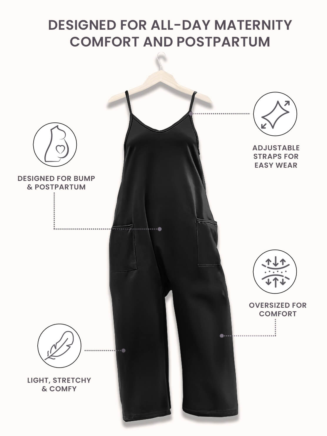 SERENITY MATERNITY JUMPSUIT