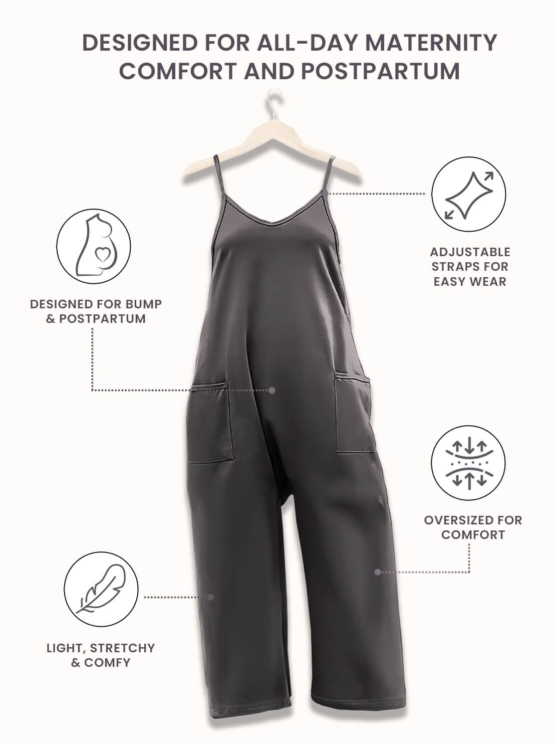 SERENITY MATERNITY JUMPSUIT
