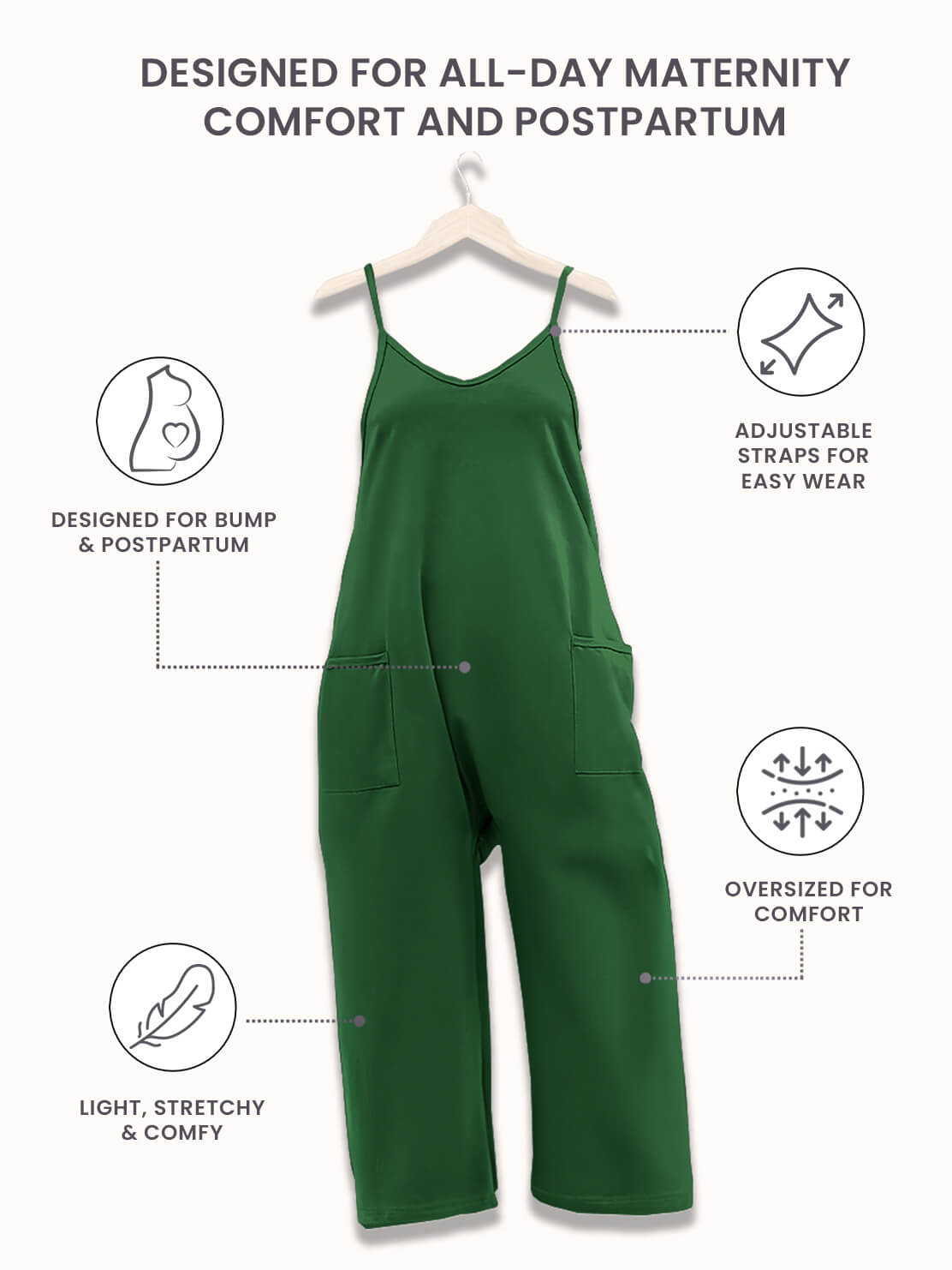 SERENITY MATERNITY JUMPSUIT