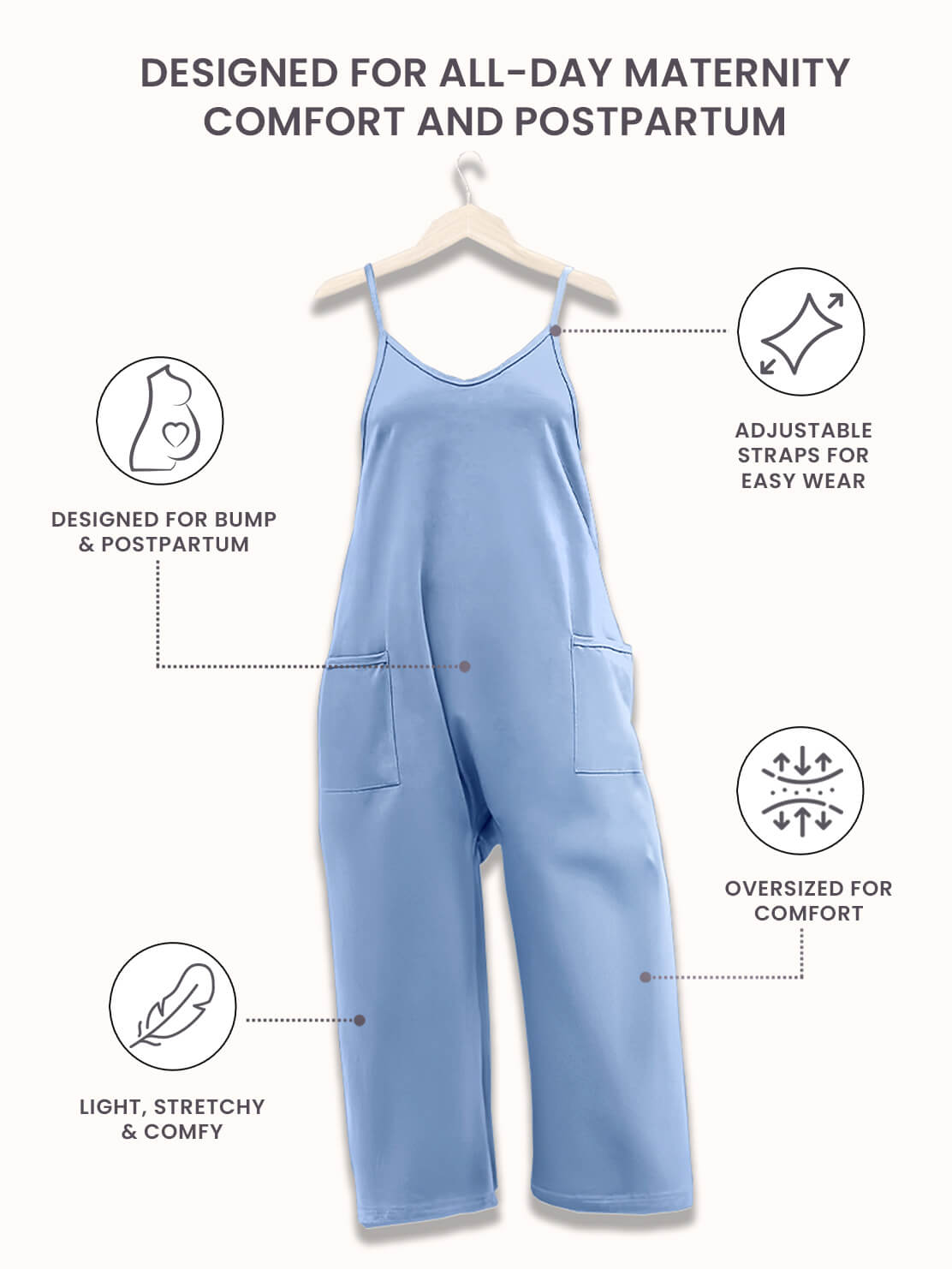 SERENITY MATERNITY JUMPSUIT