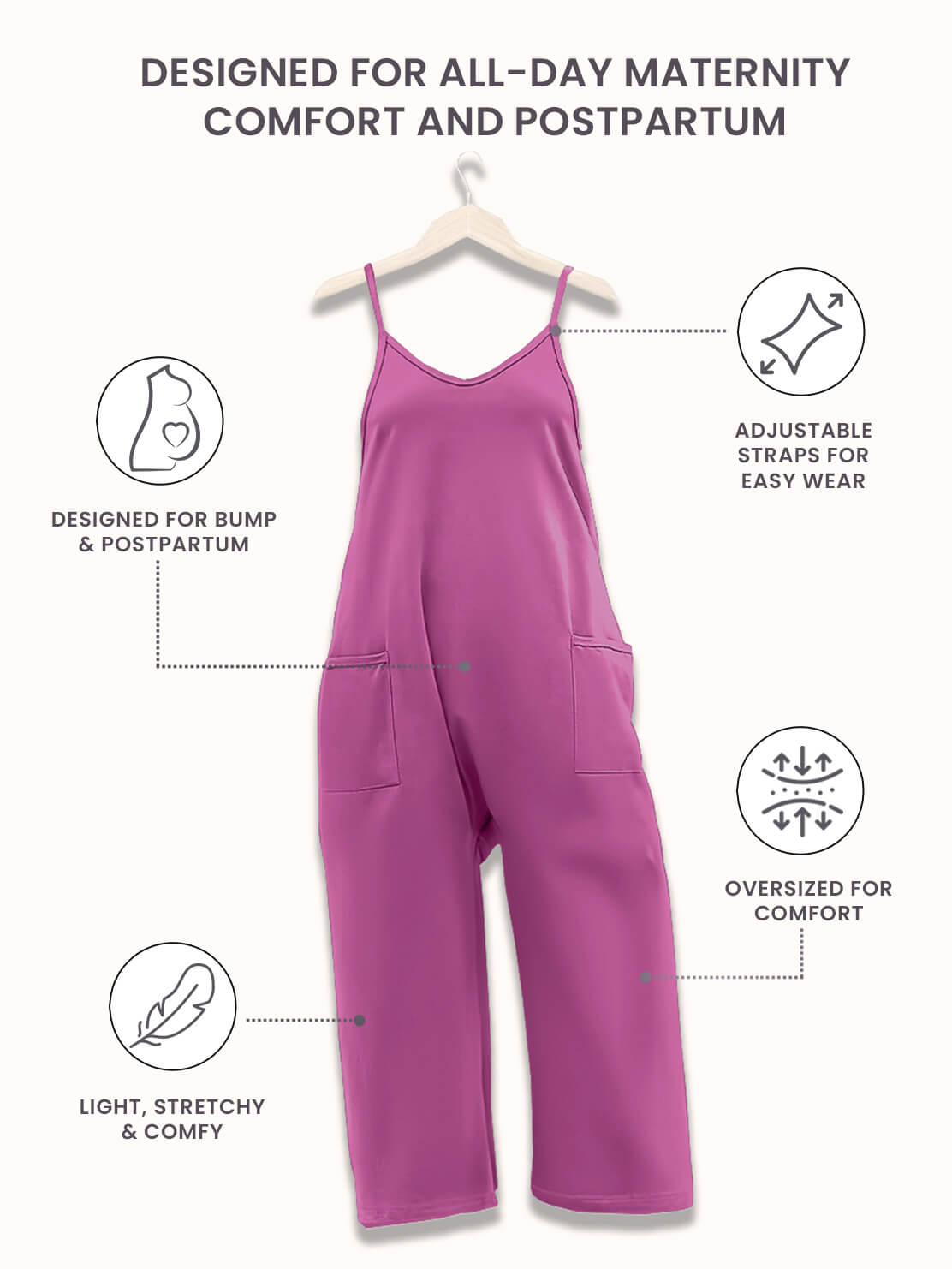 SERENITY MATERNITY JUMPSUIT