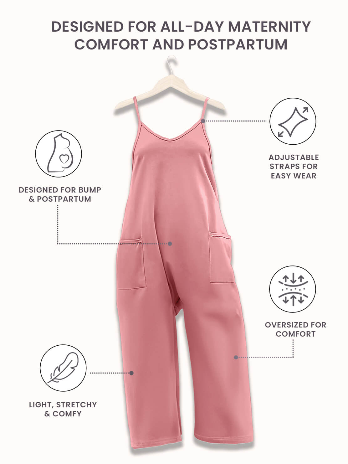 SERENITY MATERNITY JUMPSUIT