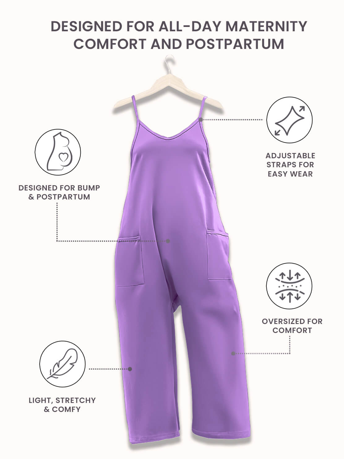 SERENITY MATERNITY JUMPSUIT