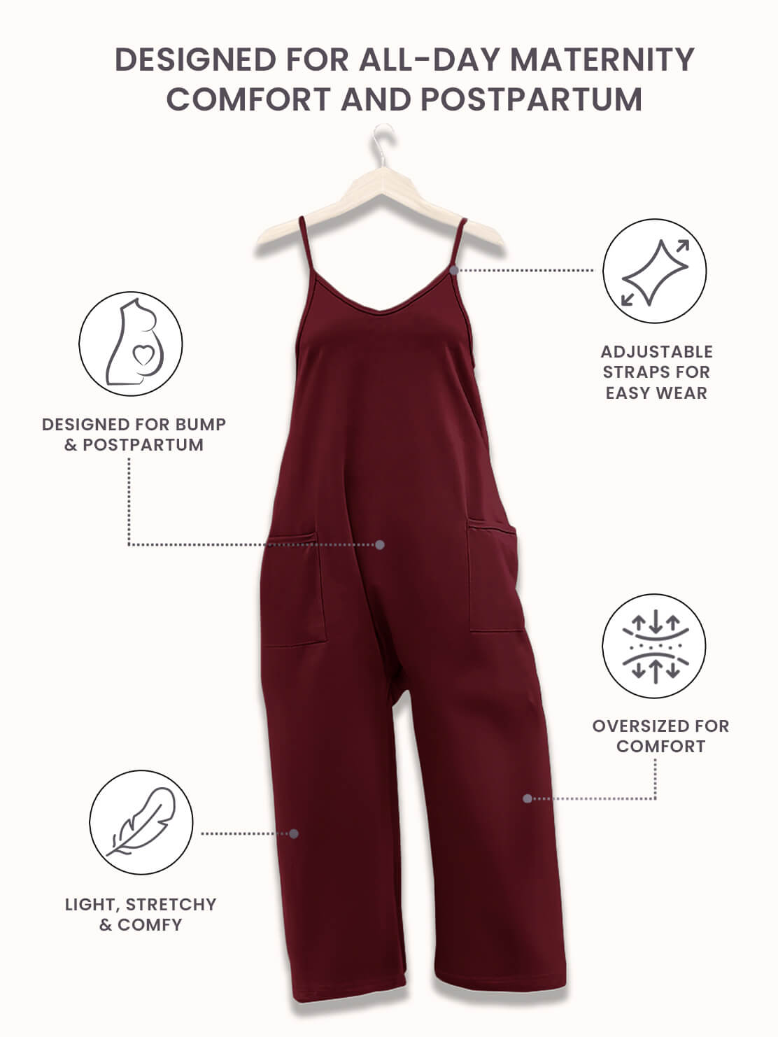SERENITY MATERNITY JUMPSUIT