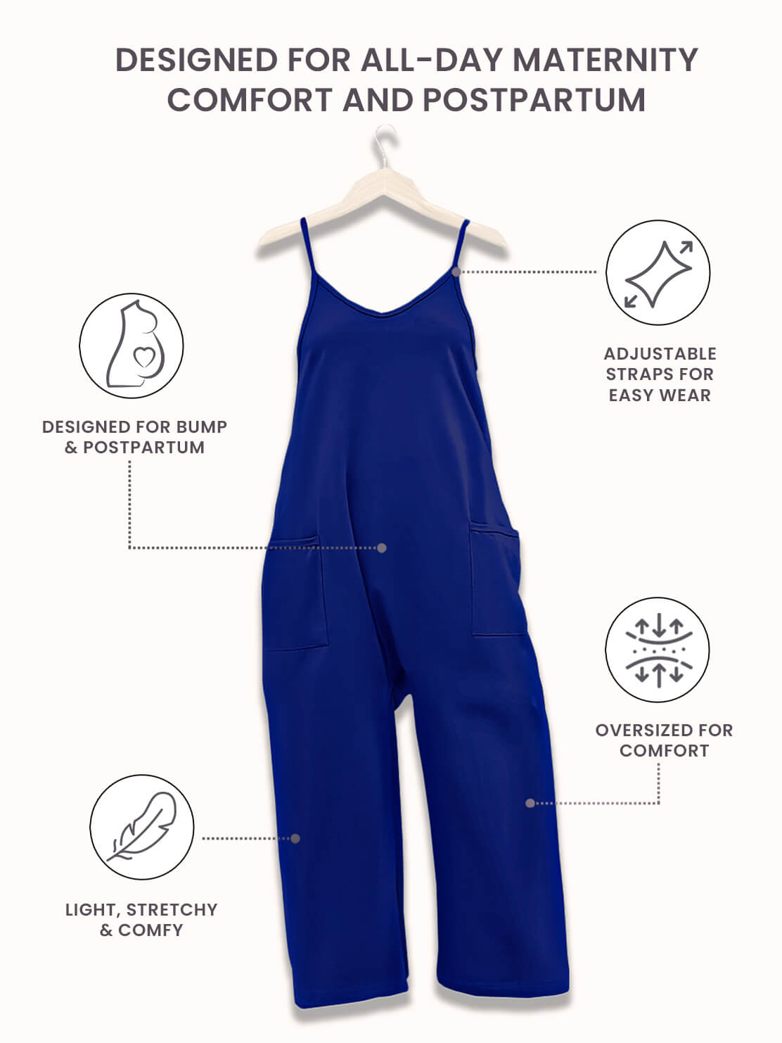 SERENITY MATERNITY JUMPSUIT
