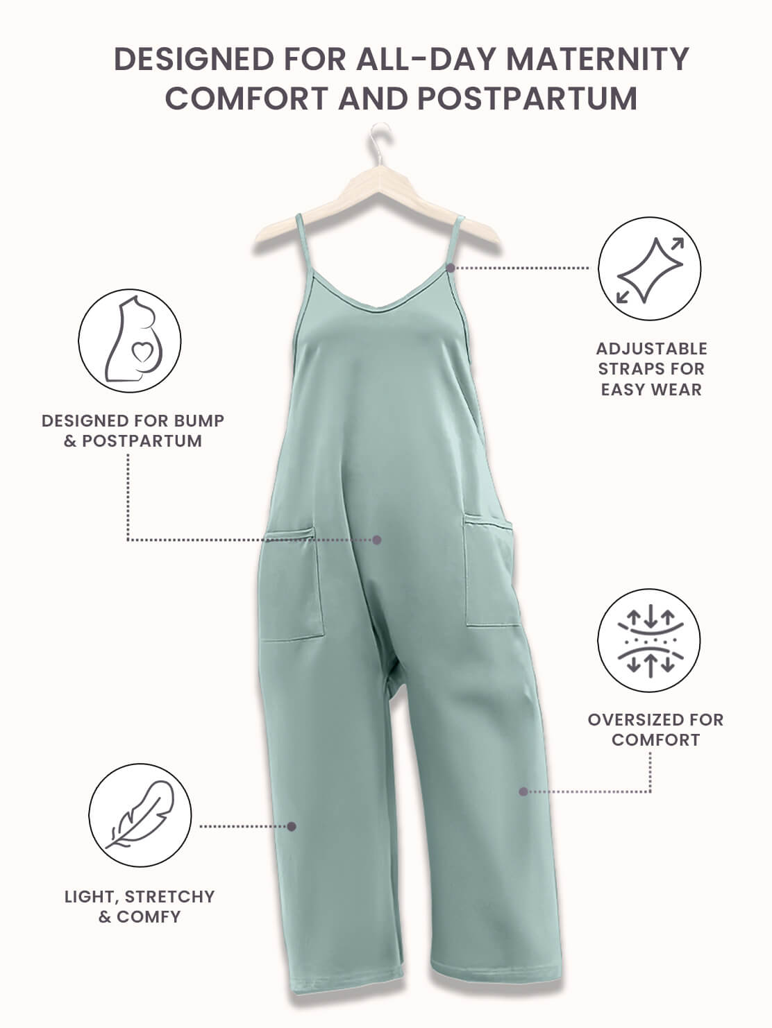 SERENITY MATERNITY JUMPSUIT