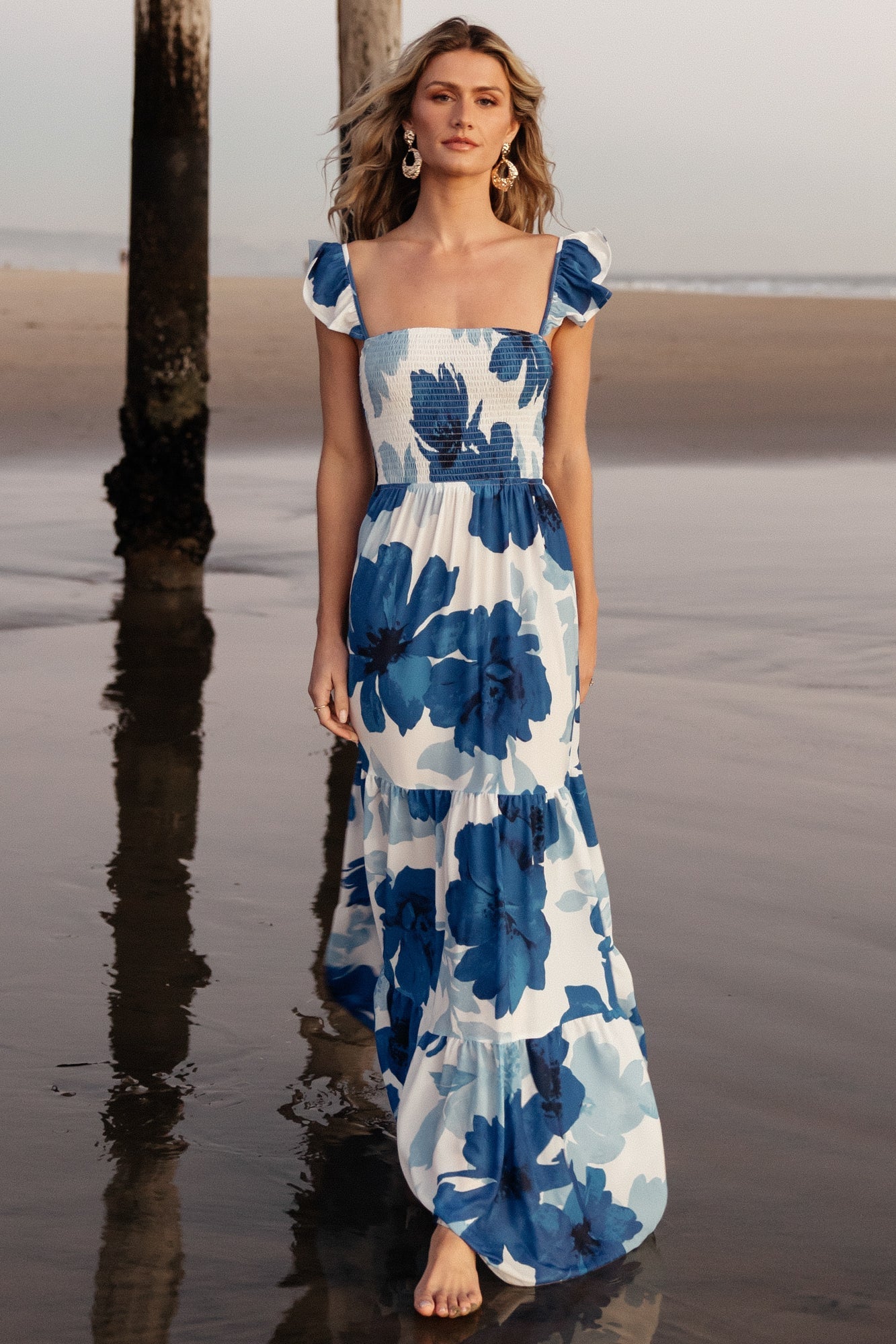 AZURE BLOOM MAXI DRESS