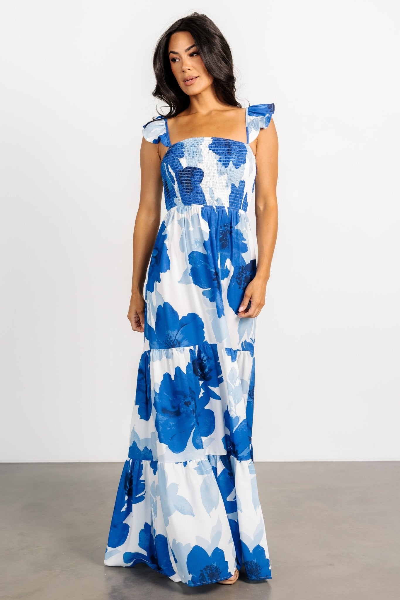 AZURE BLOOM MAXI DRESS