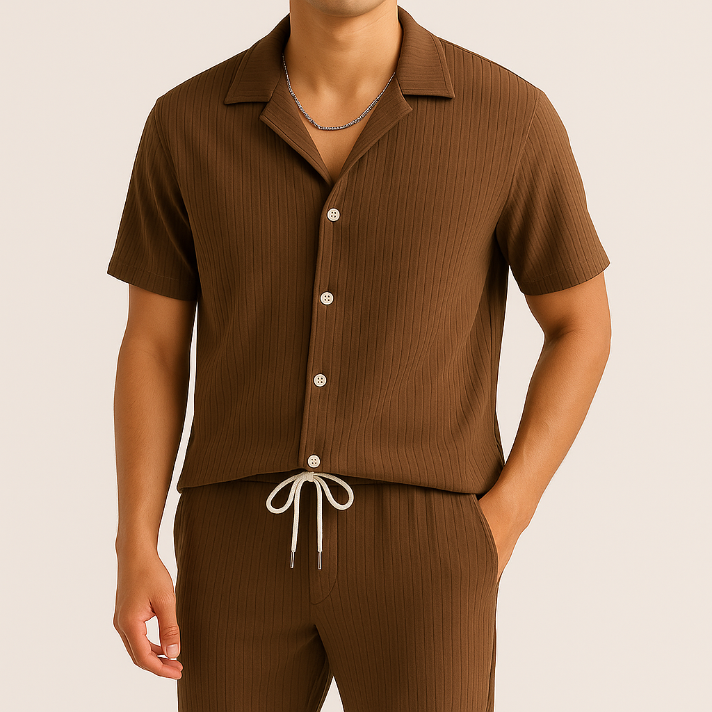 SIENNA LINEN BLEND TWO-PIECE SET