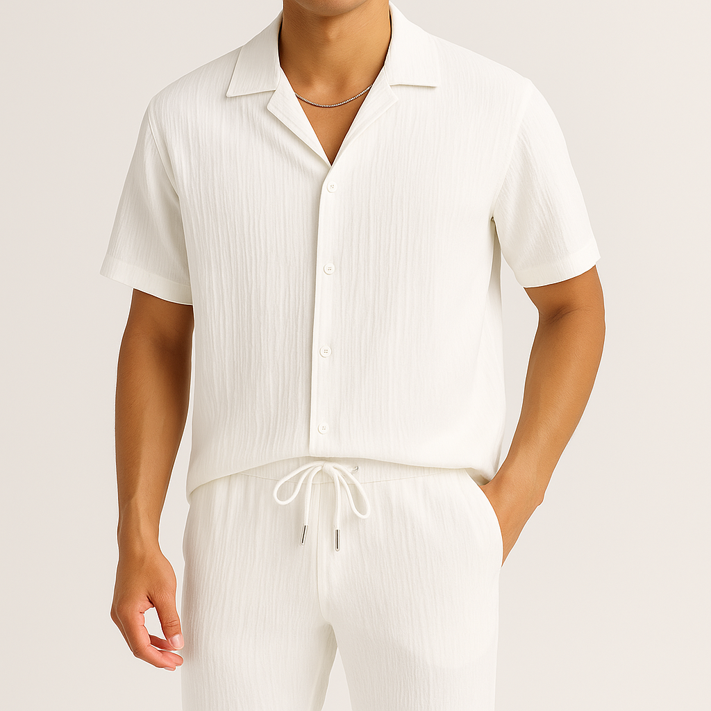 SIENNA LINEN BLEND TWO-PIECE SET
