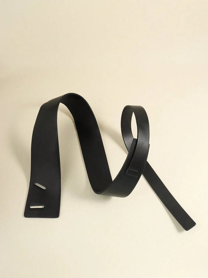 Black belt on a beige background