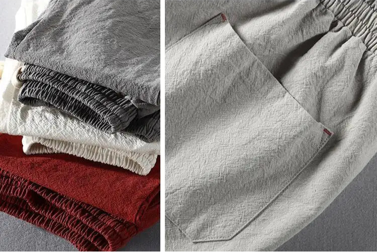 MARINA LINEN DRAWSTRING TROUSERS