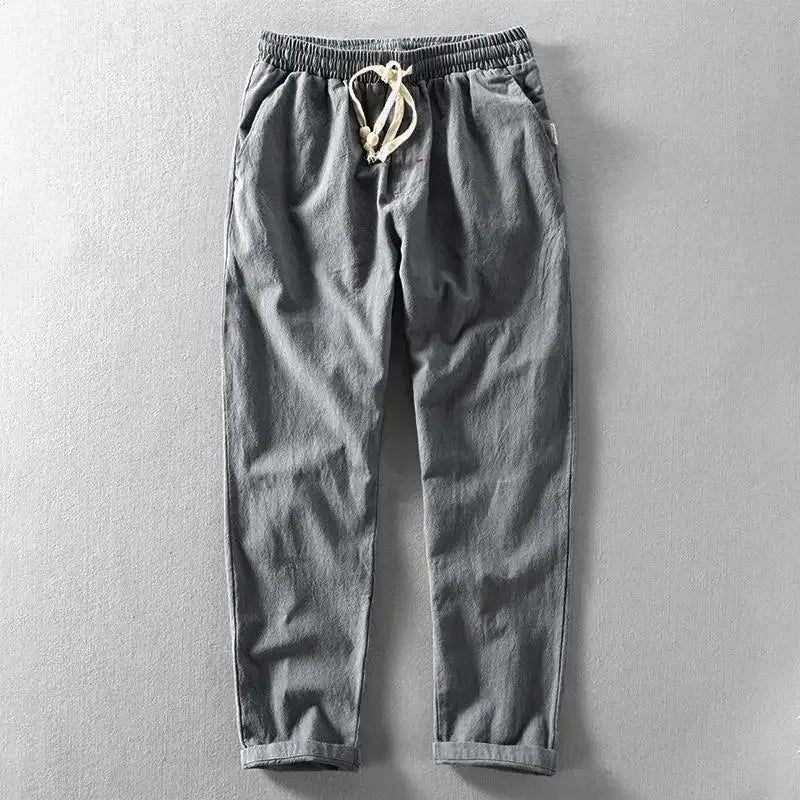 MARINA LINEN DRAWSTRING TROUSERS