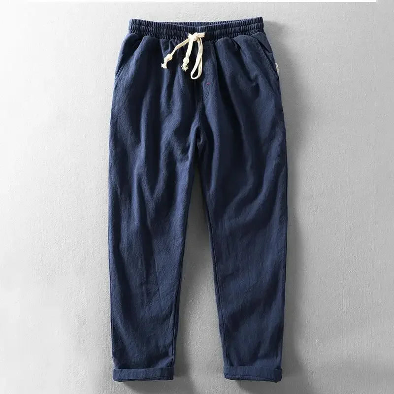 MARINA LINEN DRAWSTRING TROUSERS