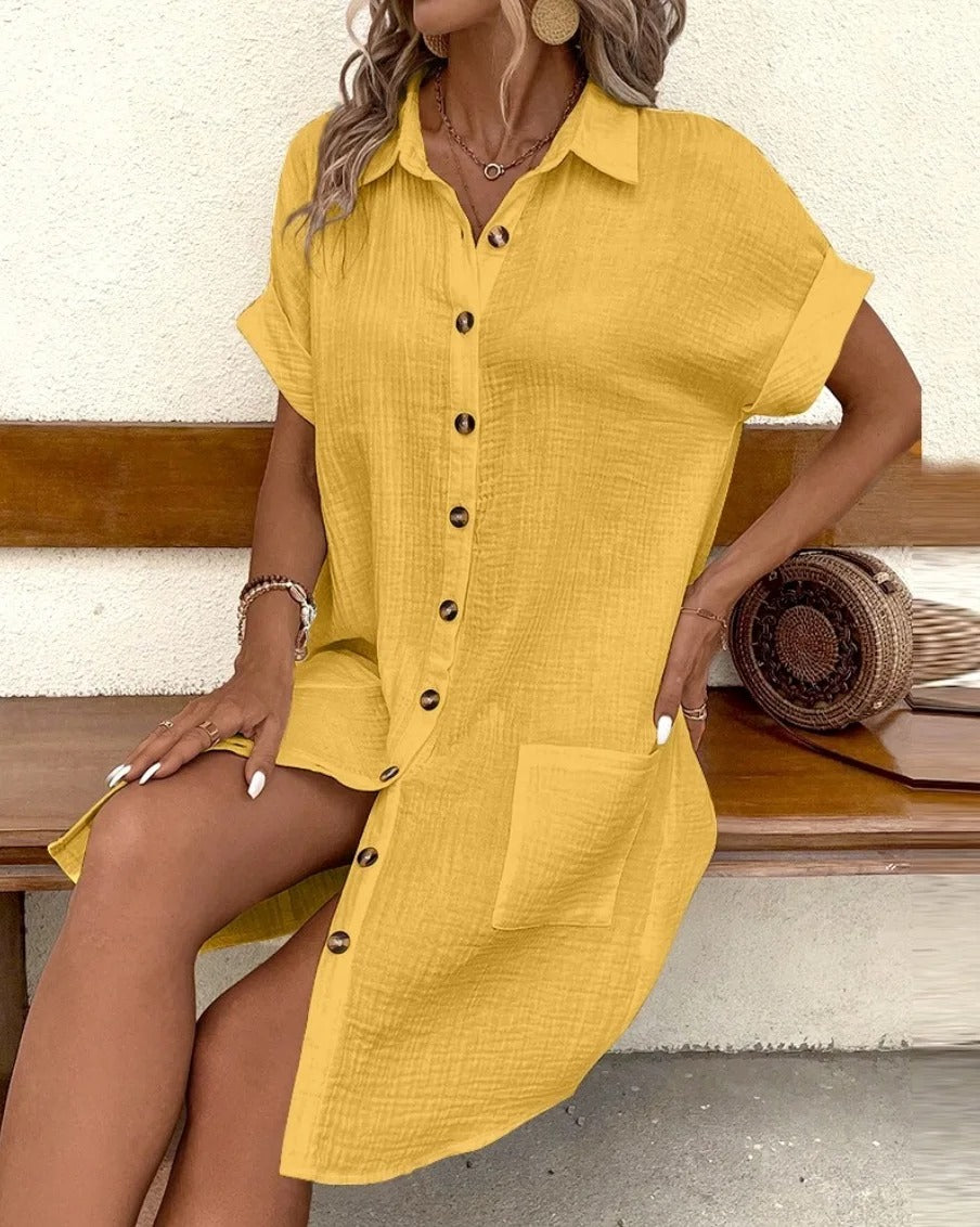 SOMERSET LINEN SHIRT DRESS