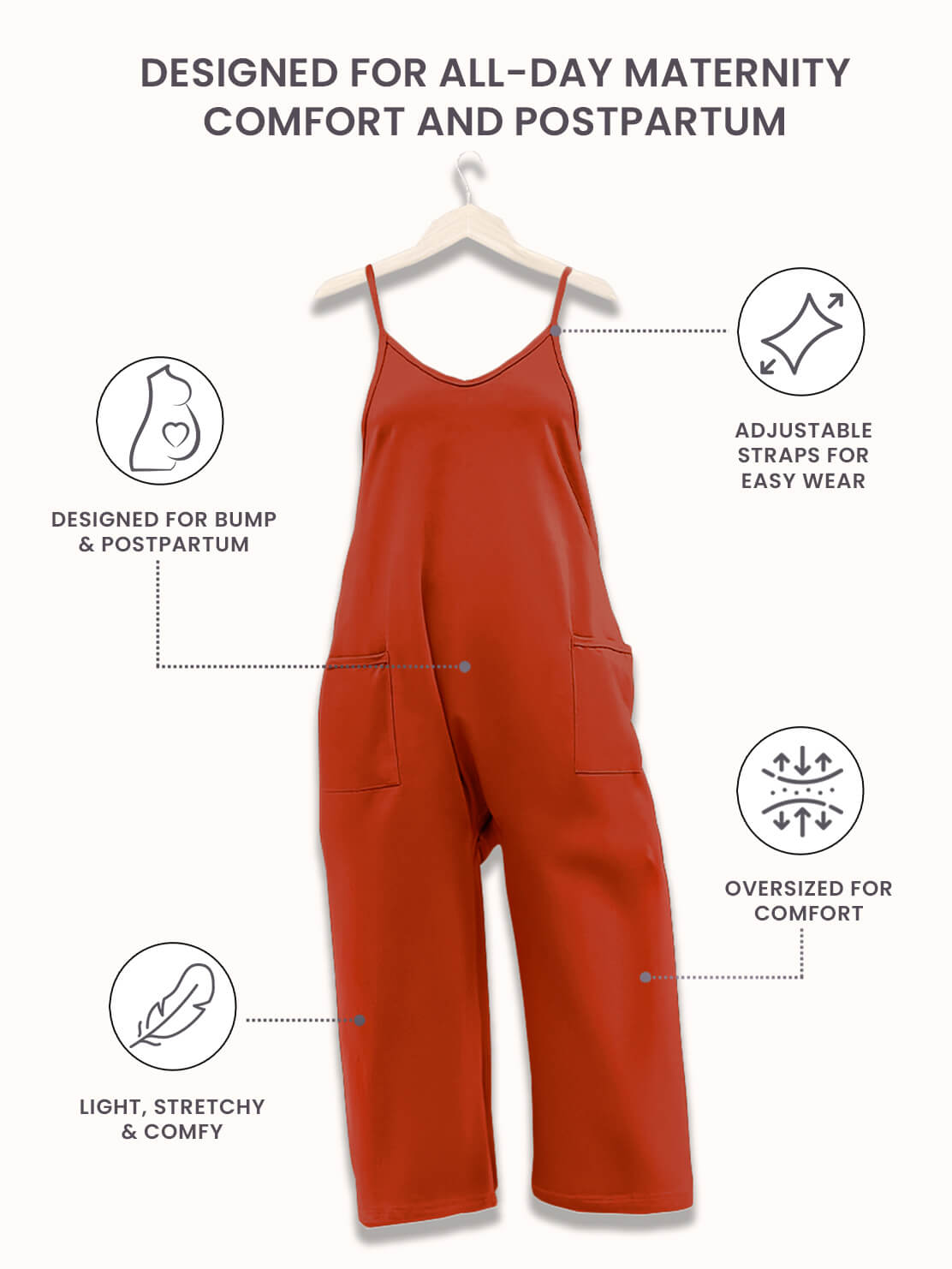 SERENITY MATERNITY JUMPSUIT