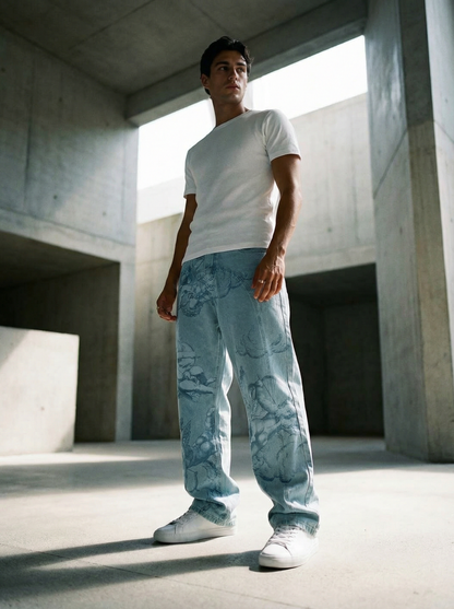 AMOUR WASHED BAGGY JEANS