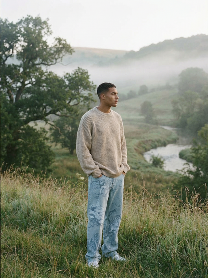 AMOUR WASHED BAGGY JEANS