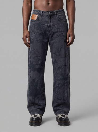 AMOUR WASHED BAGGY JEANS