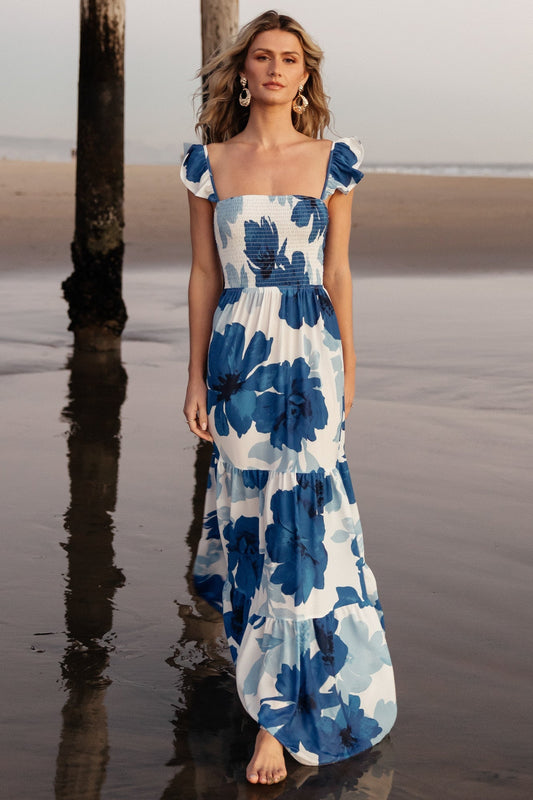 AZURE BLOOM MAXI DRESS