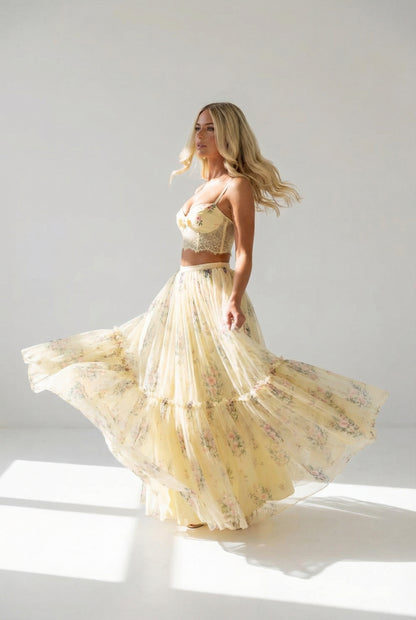 AURÉLIE FLORAL TULLE SKIRT SET