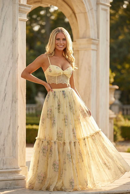 AURÉLIE FLORAL TULLE SKIRT SET