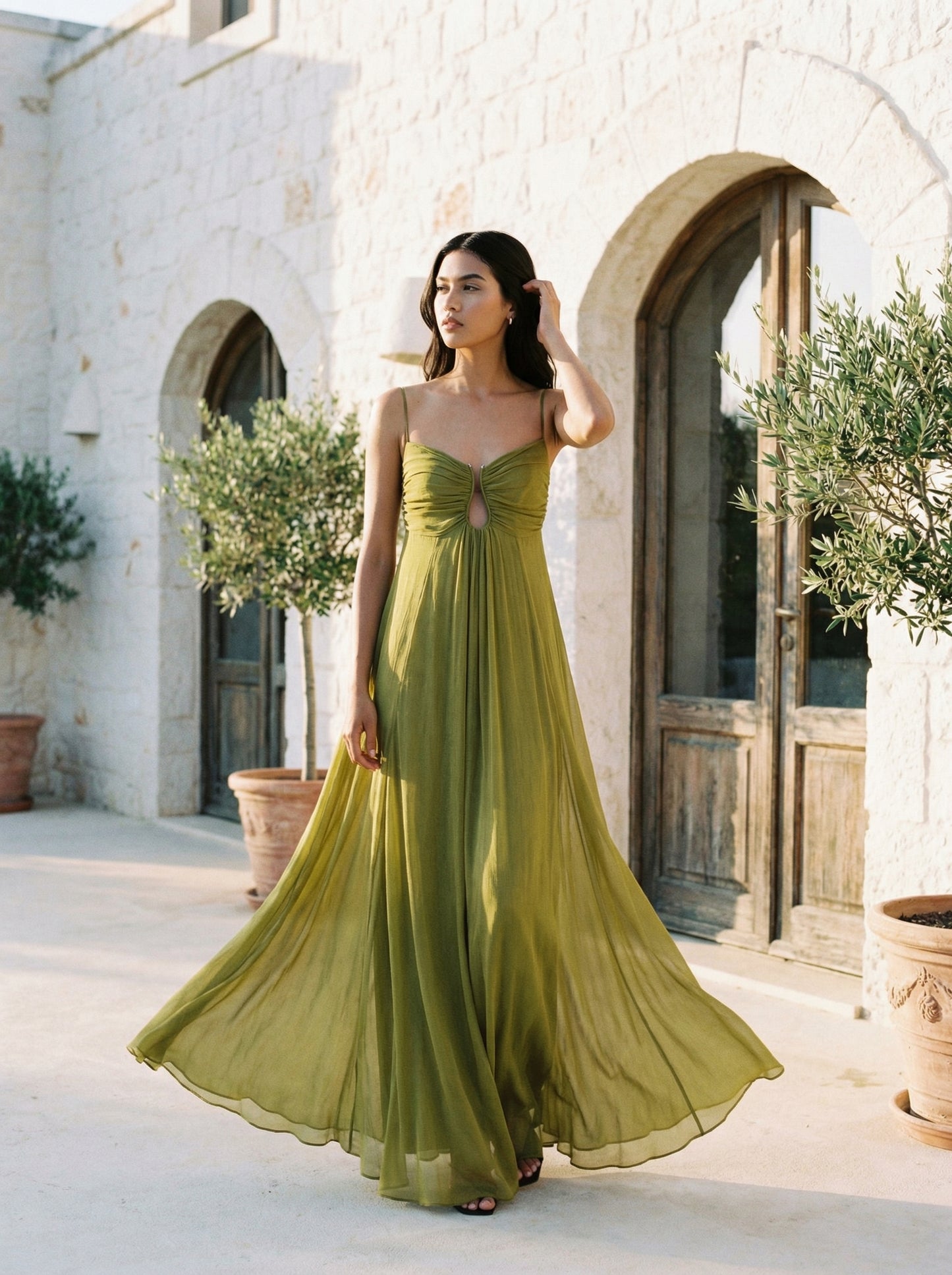 OLIVIA DRAPE MAXI DRESS