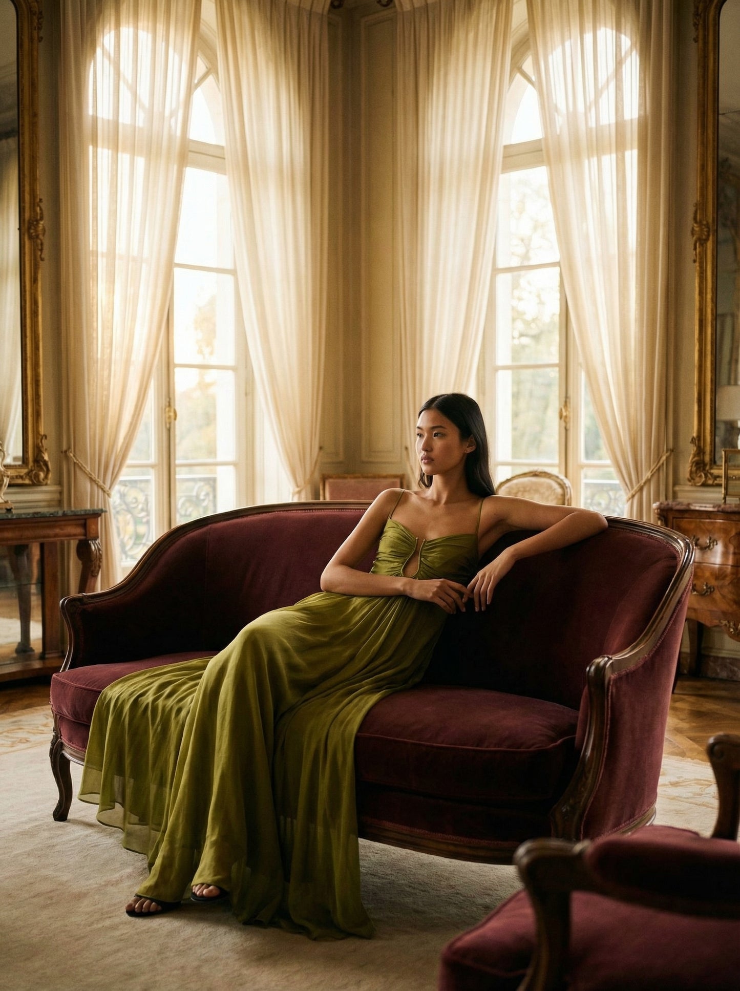 OLIVIA DRAPE MAXI DRESS