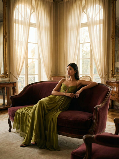OLIVIA DRAPE MAXI DRESS
