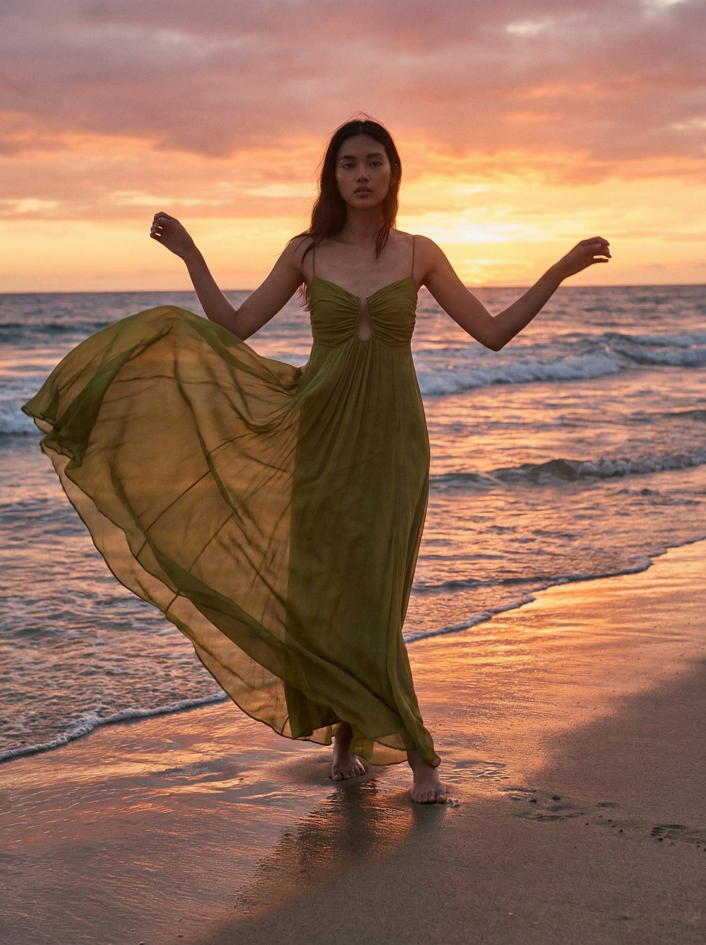 OLIVIA DRAPE MAXI DRESS