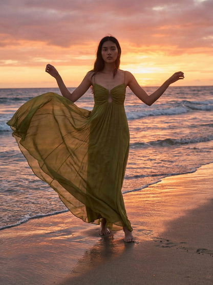 OLIVIA DRAPE MAXI DRESS