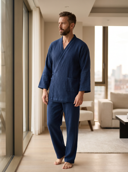 The Yoake Kimono Set — 100% Cotton Pajamas