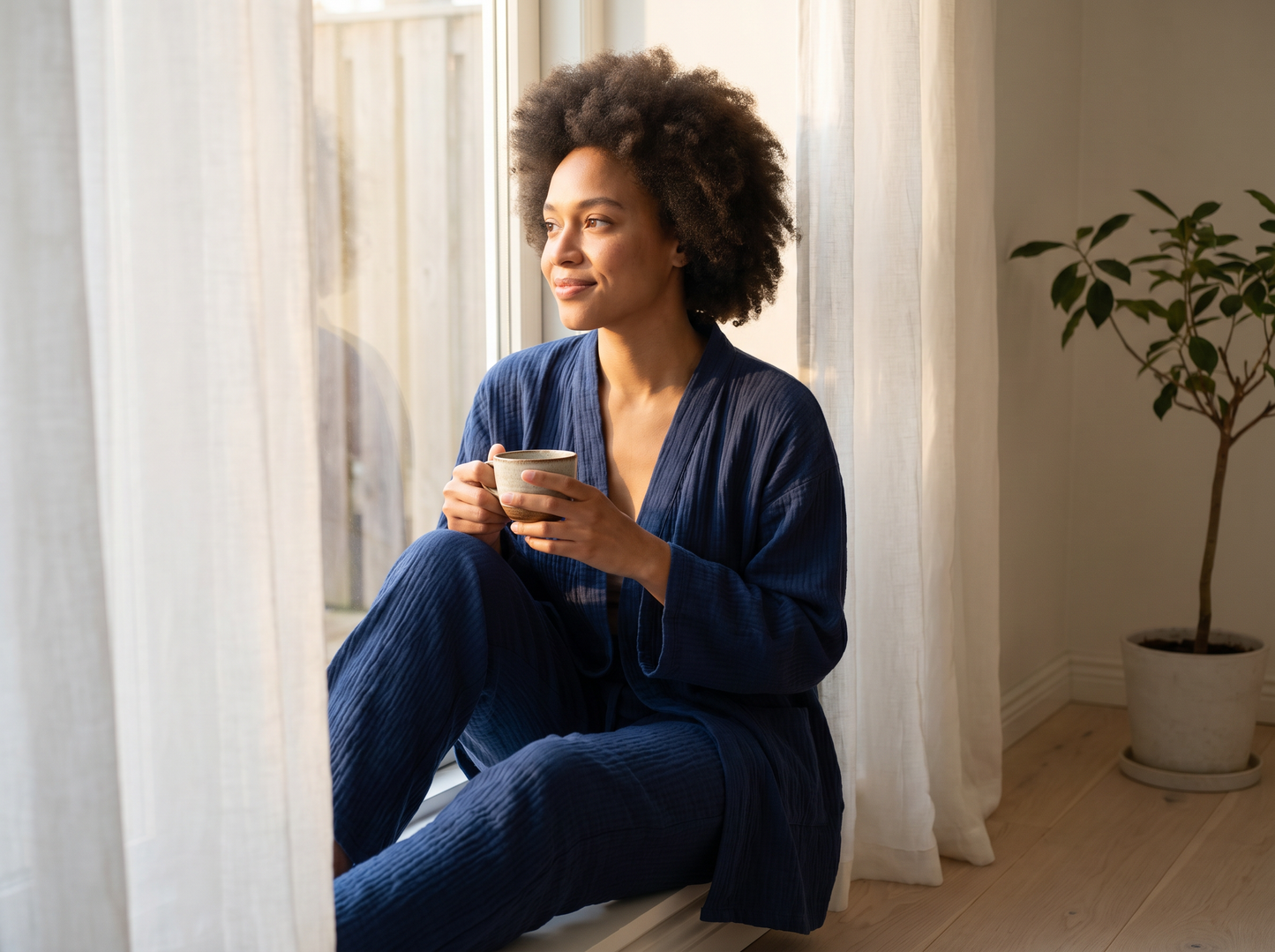 The Yoake Kimono Set — 100% Cotton Pajamas