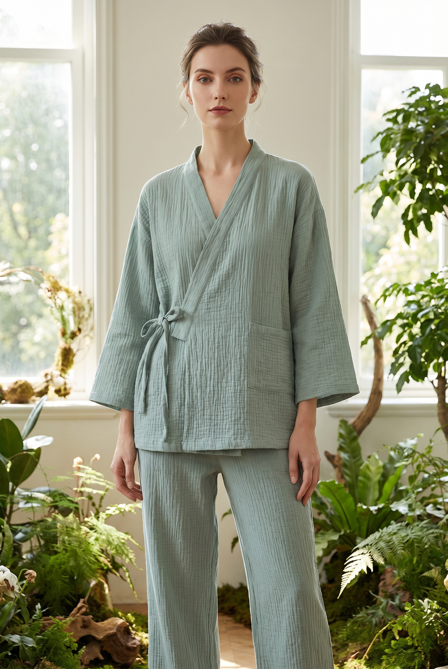 The Yoake Kimono Set — 100% Cotton Pajamas