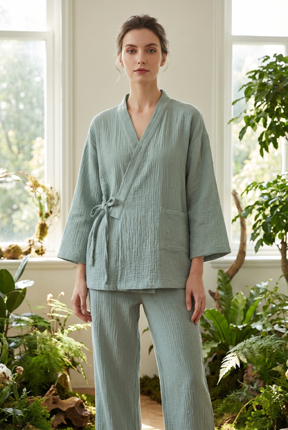 The Yoake Kimono Set — 100% Cotton Pajamas