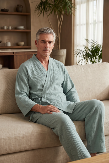The Yoake Kimono Set — 100% Cotton Pajamas