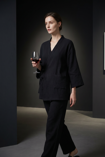 The Yoake Kimono Set — 100% Cotton Pajamas