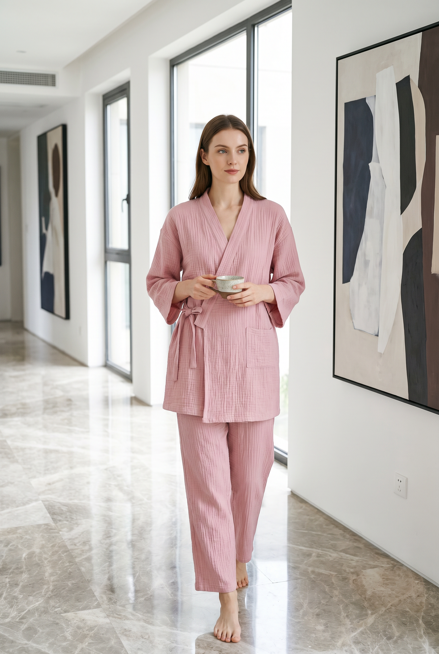 The Yoake Kimono Set — 100% Cotton Pajamas