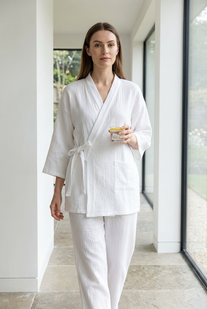 The Yoake Kimono Set — 100% Cotton Pajamas