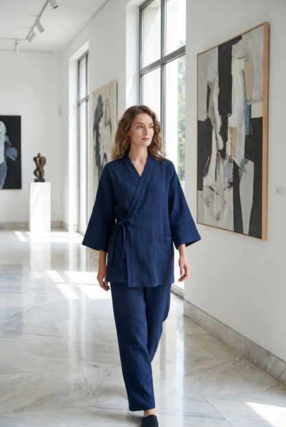 The Yoake Kimono Set — 100% Cotton Pajamas