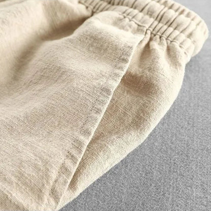 MARINA LINEN DRAWSTRING TROUSERS