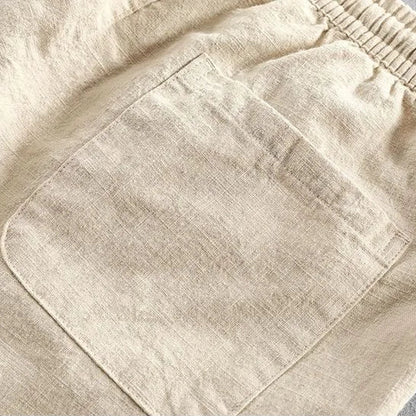 MARINA LINEN DRAWSTRING TROUSERS