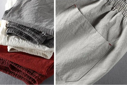 MARINA LINEN DRAWSTRING TROUSERS