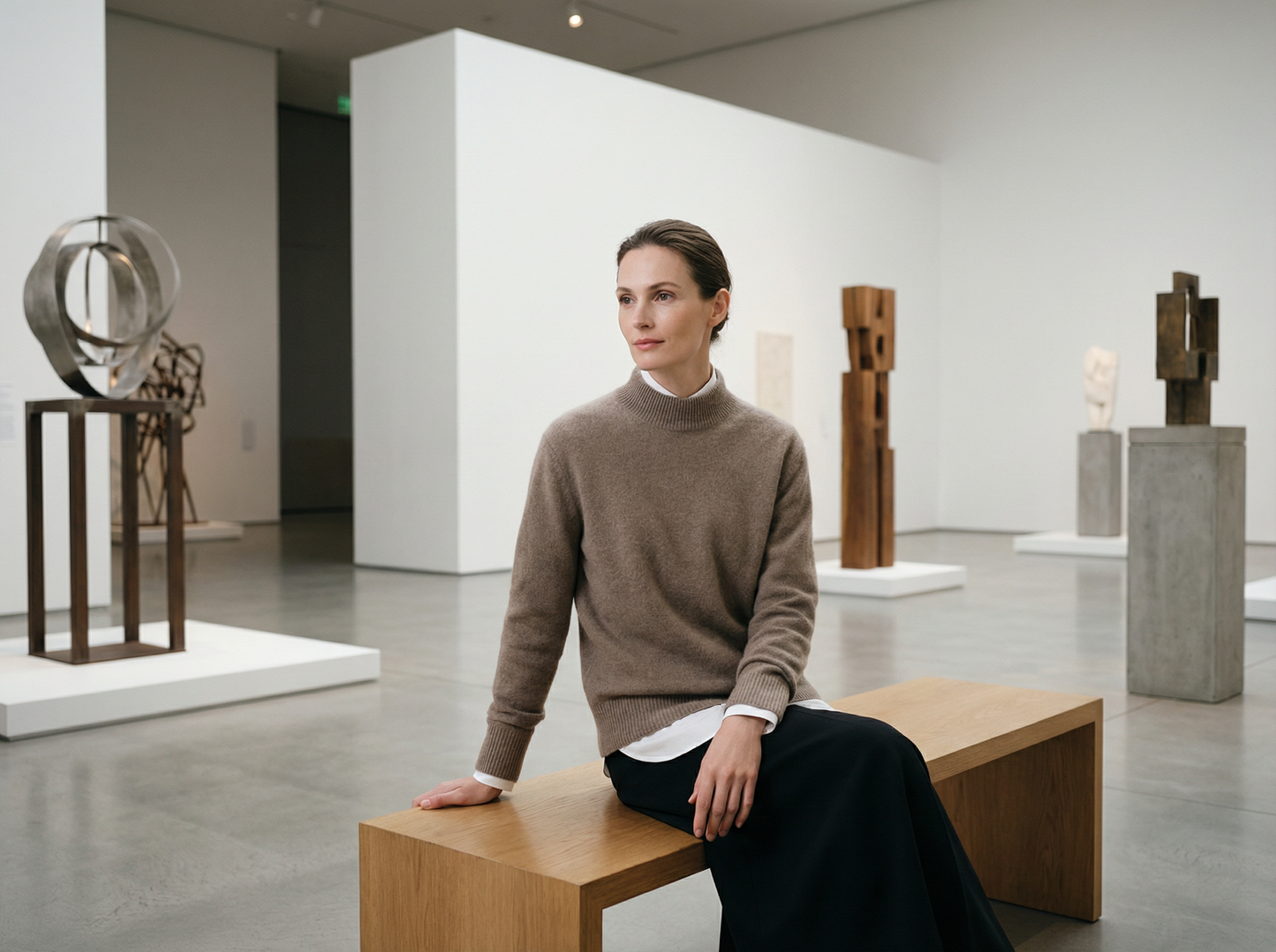 ROWAN CASHMERE SEMI-TURTLENECK SWEATER