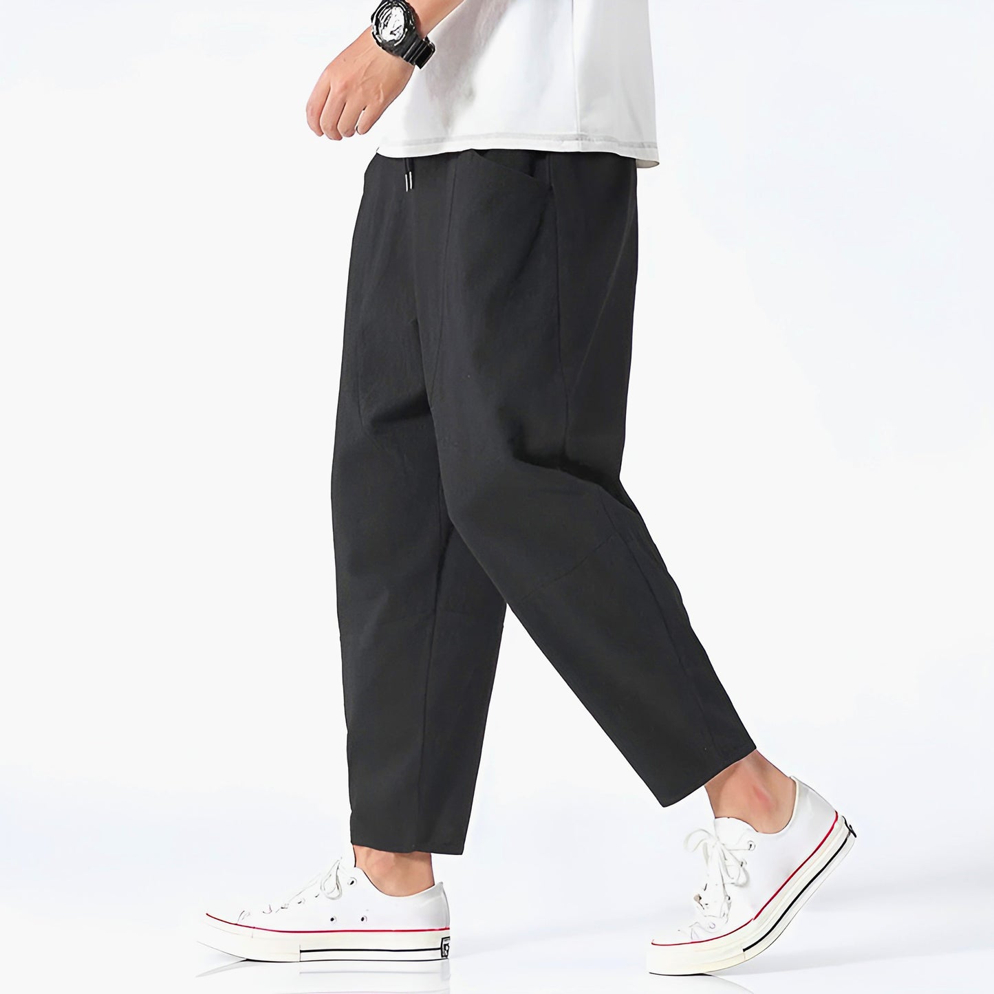 CITYLINE CROPPED COTTON TROUSERS