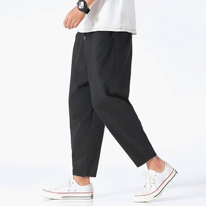 CITYLINE CROPPED COTTON TROUSERS