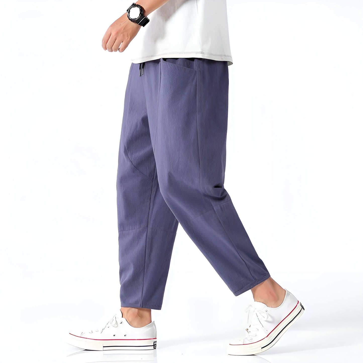 CITYLINE CROPPED COTTON TROUSERS