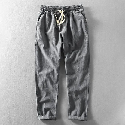MARINA LINEN DRAWSTRING TROUSERS