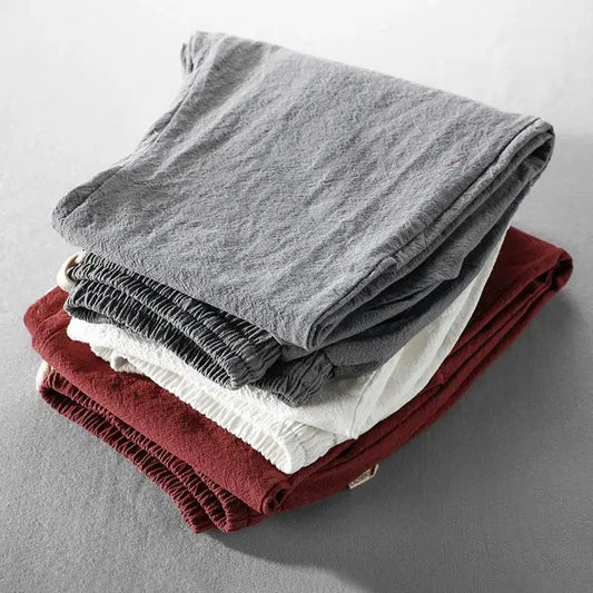 MARINA LINEN DRAWSTRING TROUSERS